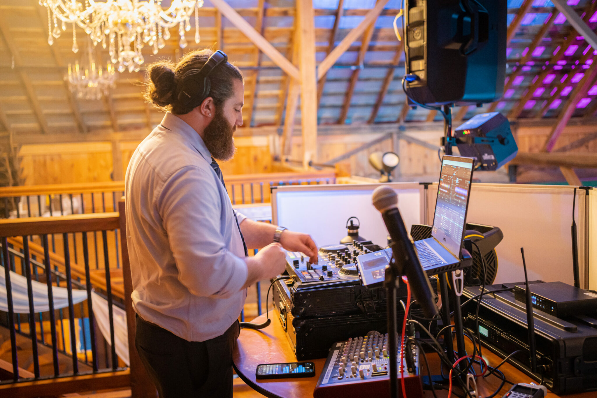 DJ Eric from Baltimore Sound playing for an audience.