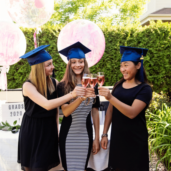 Picture of a school graduation party.